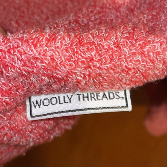 •WOOLY THREADS•RED LONG SLEEVE STADIUM PULLOVER CREWNECK TOP SIZE XXL EUC USA - Picture 8 of 11